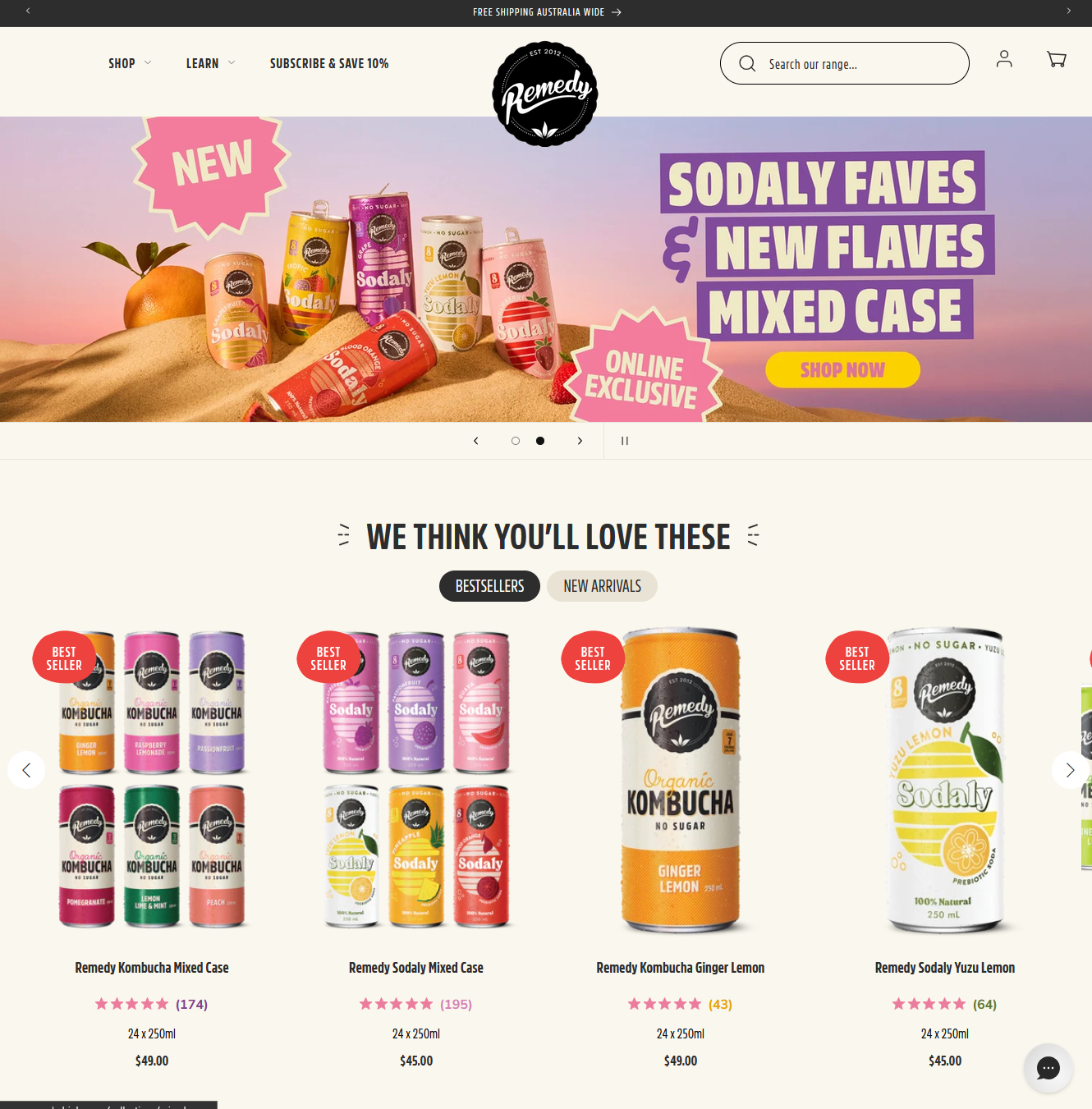 Remedy Drinks — Kombucha & Soda DTC Storefront